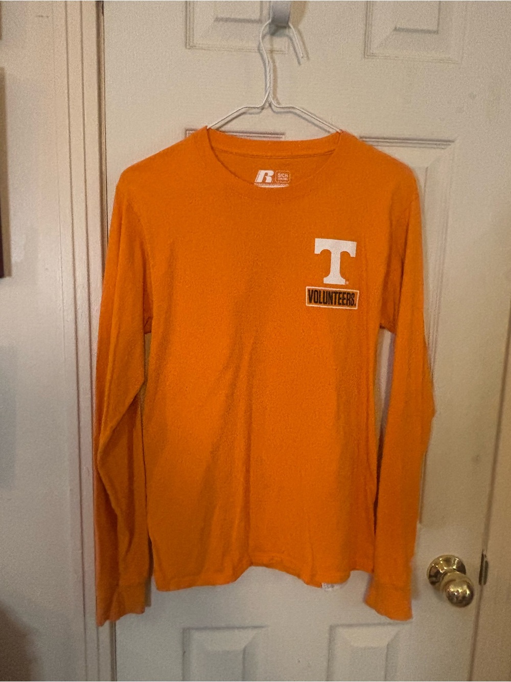 Russell Athletic Orange Long Sleeve Volunteers Tee
